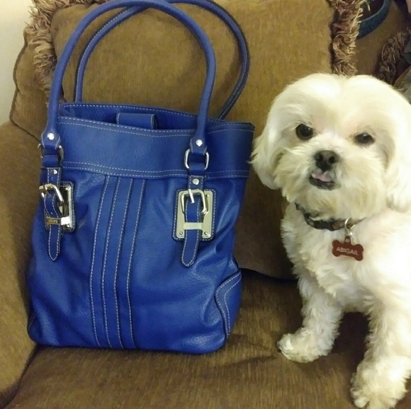 Royal blue chaps tote - Picture 7 of 8